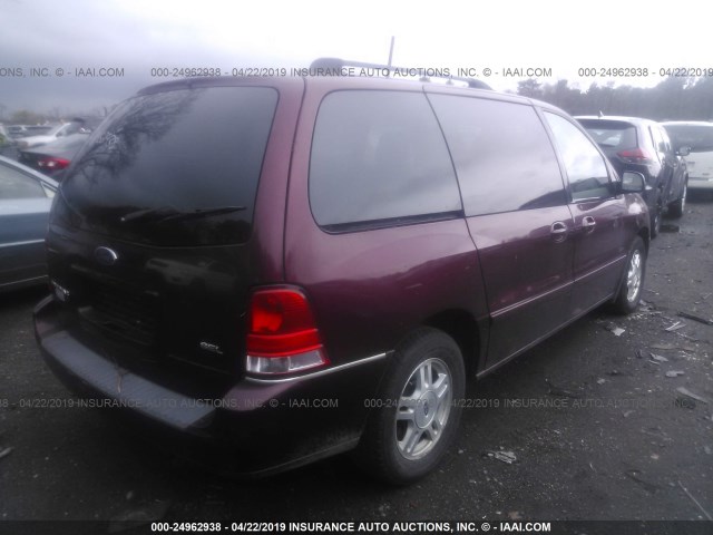 2FMZA52206BA49749 - 2006 FORD FREESTAR SEL ბურგუნდია ფოტო 4