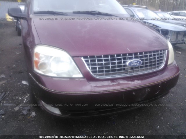 2FMZA52206BA49749 - 2006 FORD FREESTAR SEL ბურგუნდია ფოტო 6