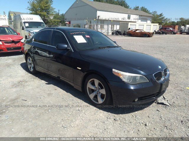 WBANE53597CW60250 - 2007 BMW 525 I Dark Blue photo 1