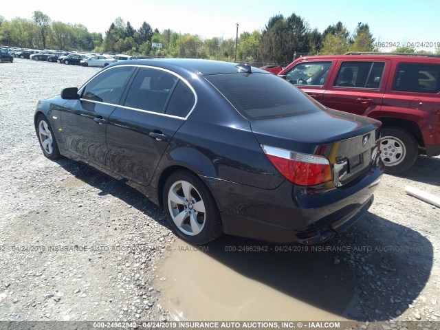 WBANE53597CW60250 - 2007 BMW 525 I Dark Blue photo 3