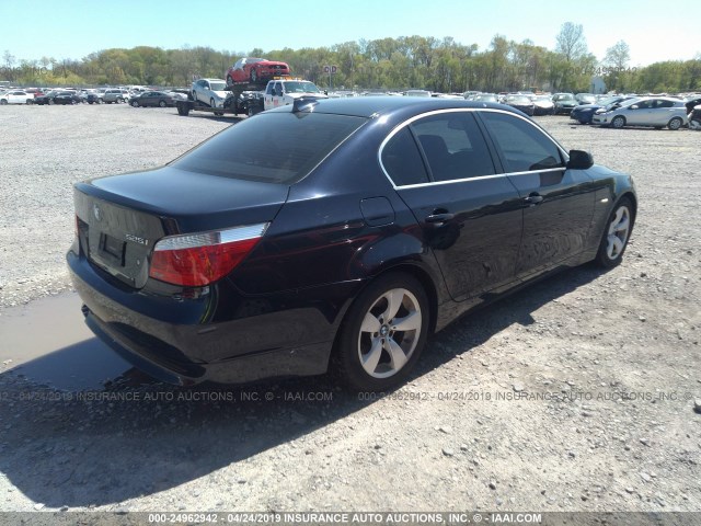 WBANE53597CW60250 - 2007 BMW 525 I Dark Blue photo 4