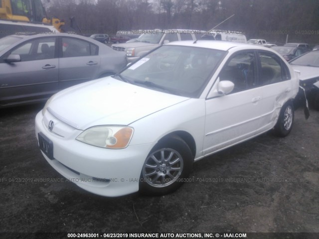 JHMES966X3S014107 - 2003 HONDA CIVIC HYBRID WHITE photo 2