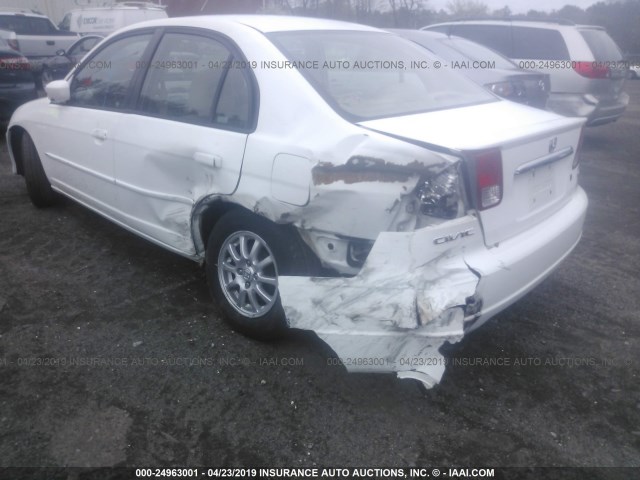 JHMES966X3S014107 - 2003 HONDA CIVIC HYBRID WHITE photo 6