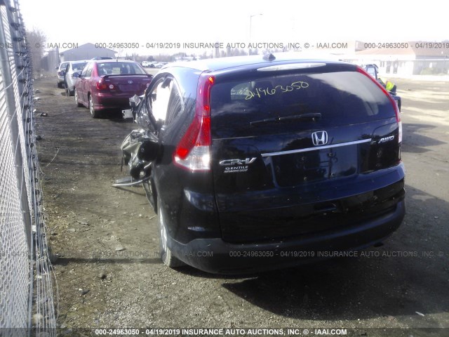 5J6RM4H75DL057460 - 2013 HONDA CR-V EXL BLACK photo 3