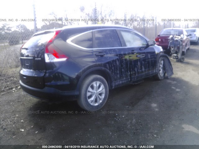 5J6RM4H75DL057460 - 2013 HONDA CR-V EXL BLACK photo 4