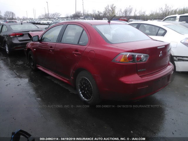 JA32U2FU6DU023508 - 2013 MITSUBISHI LANCER ES/ES SPORT RED photo 3