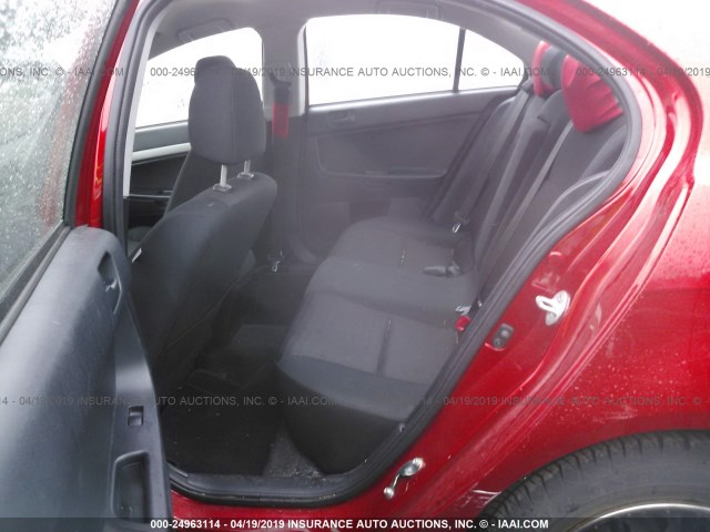 JA32U2FU6DU023508 - 2013 MITSUBISHI LANCER ES/ES SPORT RED photo 8