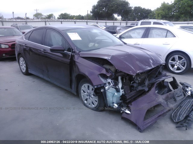 3FA6P0G79DR148281 - 2013 FORD FUSION S MAROON photo 1