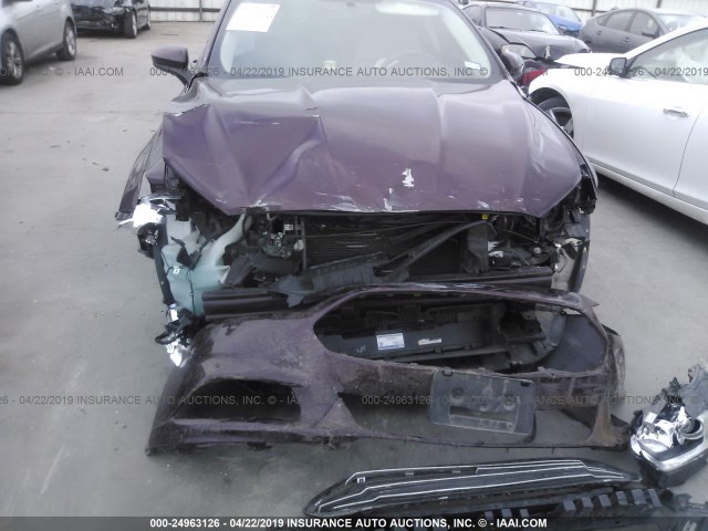 3FA6P0G79DR148281 - 2013 FORD FUSION S MAROON photo 6