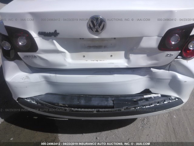 3VWRM71K08M033168 - 2008 VOLKSWAGEN JETTA SE/SEL WHITE photo 6