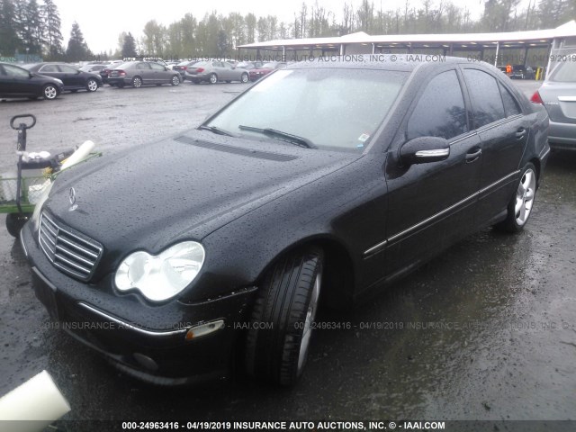 WDBRF52H36F777301 - 2006 MERCEDES-BENZ C GENERATION 2006 230 BLACK photo 2