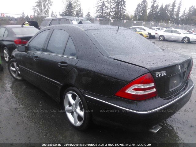 WDBRF52H36F777301 - 2006 MERCEDES-BENZ C GENERATION 2006 230 BLACK photo 3