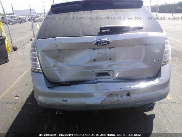 2FMDK38C48BB03536 - 2008 FORD EDGE SEL Champagne photo 6