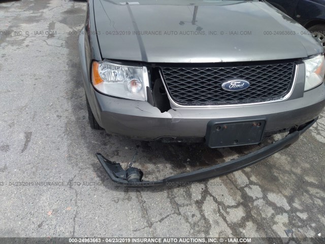 1FMZK05186GA30412 - 2006 FORD FREESTYLE SEL GRAY photo 6