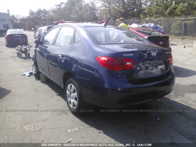 KMHDU46D79U677412 - 2009 HYUNDAI ELANTRA GLS/SE BLUE photo 3