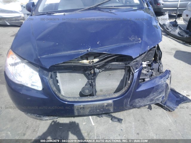 KMHDU46D79U677412 - 2009 HYUNDAI ELANTRA GLS/SE BLUE photo 6