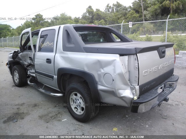 3GNEC12T54G256430 - 2004 CHEVROLET AVALANCHE C1500 SILVER photo 3