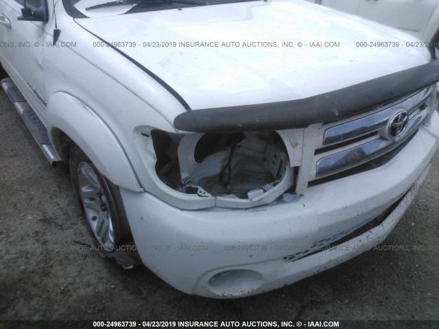 5TBET34126S508342 - 2006 TOYOTA TUNDRA DOUBLE CAB SR5 WHITE photo 6