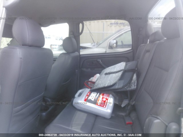 5TBET34126S508342 - 2006 TOYOTA TUNDRA DOUBLE CAB SR5 WHITE photo 8