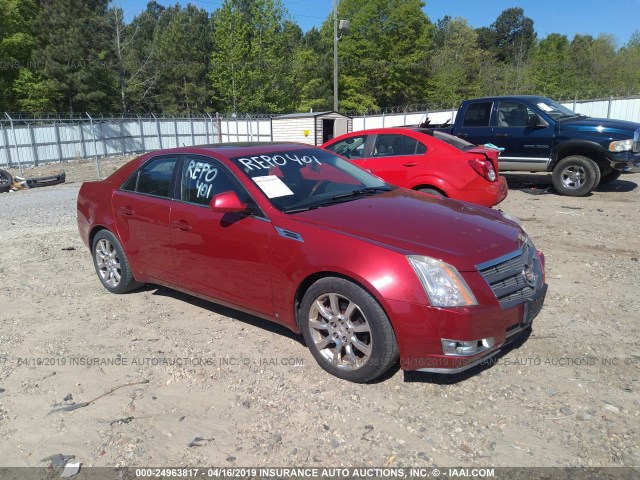 1G6DV57V080187434 - 2008 CADILLAC CTS HI FEATURE V6 RED photo 1