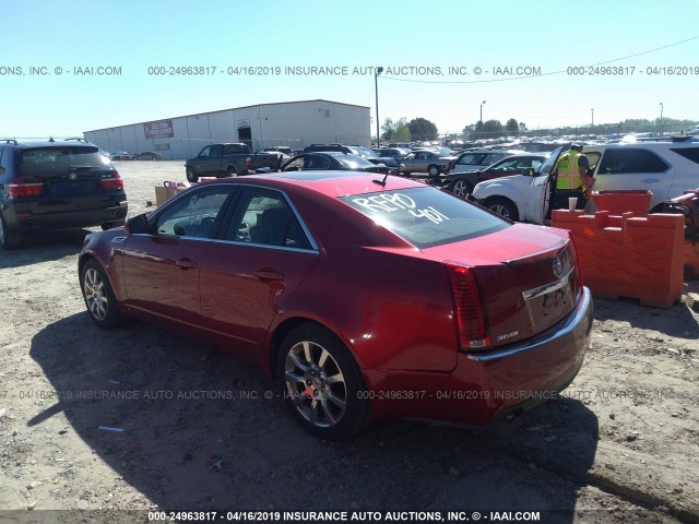 1G6DV57V080187434 - 2008 CADILLAC CTS HI FEATURE V6 RED photo 3