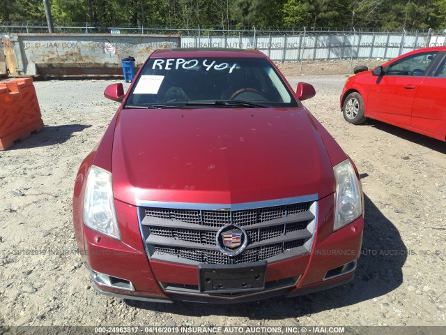 1G6DV57V080187434 - 2008 CADILLAC CTS HI FEATURE V6 RED photo 6