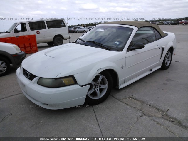 1FAFP444X3F366940 - 2003 FORD MUSTANG WHITE photo 2