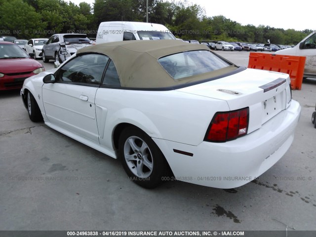 1FAFP444X3F366940 - 2003 FORD MUSTANG WHITE photo 3