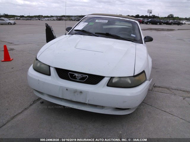 1FAFP444X3F366940 - 2003 FORD MUSTANG WHITE photo 6