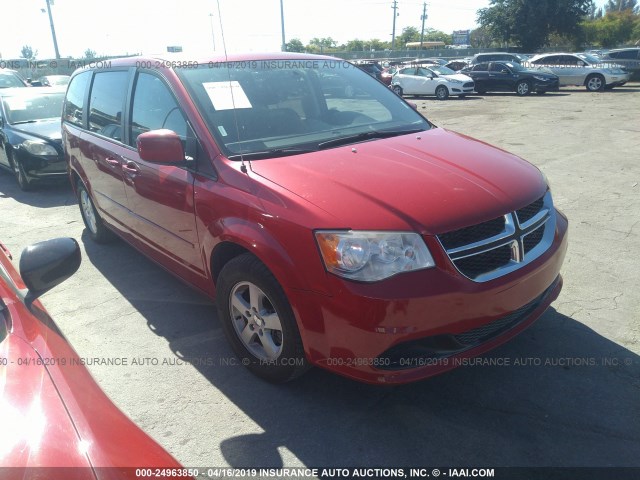 2C4RDGCGXDR521056 - 2013 DODGE GRAND CARAVAN SXT RED photo 1