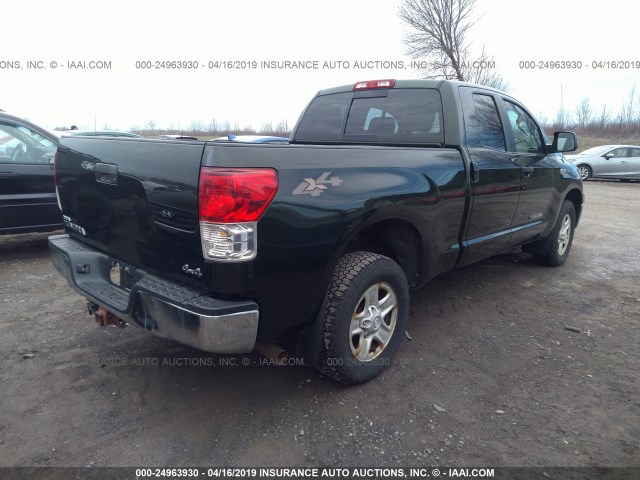 5TFUY5F12AX112797 - 2010 TOYOTA TUNDRA DOUBLE CAB SR5 GREEN photo 4