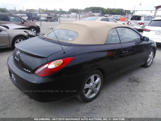 4T1FA38P46U104000 - 2006 TOYOTA CAMRY SOLARA SE/SLE BLACK photo 4