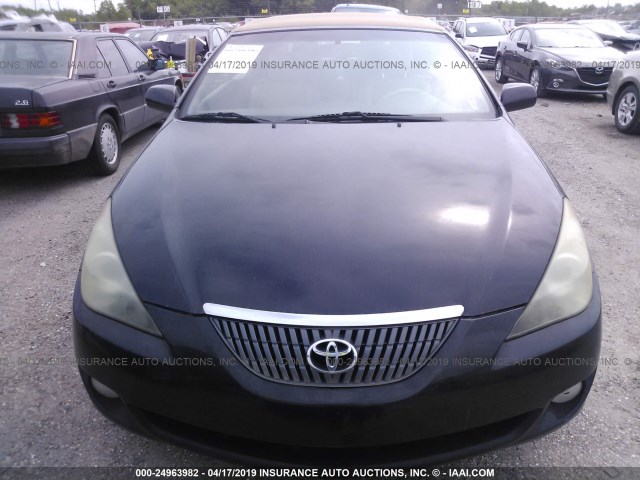 4T1FA38P46U104000 - 2006 TOYOTA CAMRY SOLARA SE/SLE BLACK photo 6