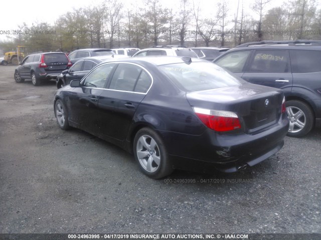 WBANE53507CY06387 - 2007 BMW 525 I Dark Blue photo 3