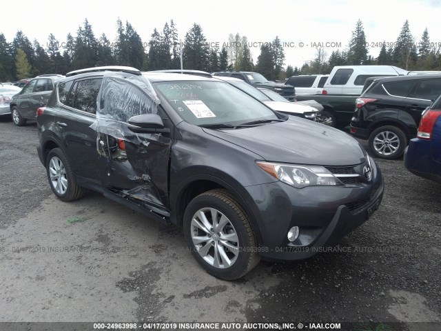 2T3DFREV6FW358815 - 2015 TOYOTA RAV4 LIMITED GRAY photo 1