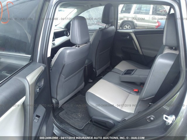 2T3DFREV6FW358815 - 2015 TOYOTA RAV4 LIMITED GRAY photo 8