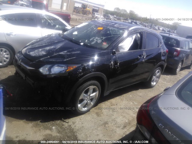 3CZRU6H76GM753629 - 2016 HONDA HR-V EXL BLACK photo 2