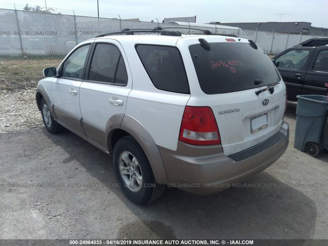 KNDJC733665611687 - 2006 KIA SORENTO EX/LX WHITE photo 3