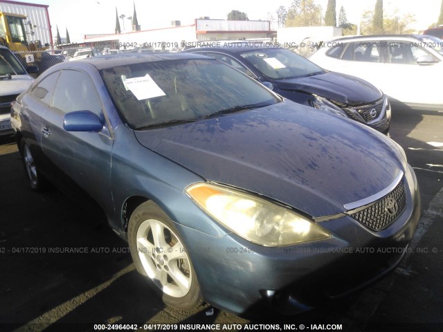 4T1CA30P94U037518 - 2004 TOYOTA CAMRY SOLARA SE/SLE BLUE photo 1