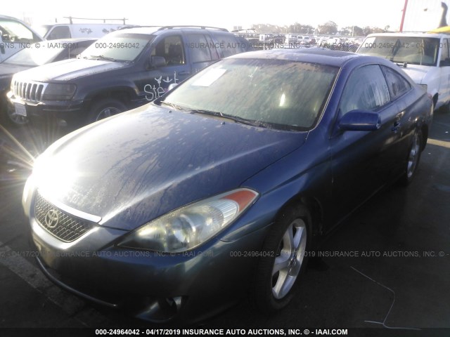 4T1CA30P94U037518 - 2004 TOYOTA CAMRY SOLARA SE/SLE BLUE photo 2