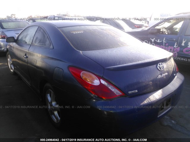 4T1CA30P94U037518 - 2004 TOYOTA CAMRY SOLARA SE/SLE BLUE photo 3