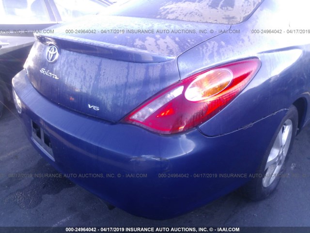 4T1CA30P94U037518 - 2004 TOYOTA CAMRY SOLARA SE/SLE BLUE photo 6