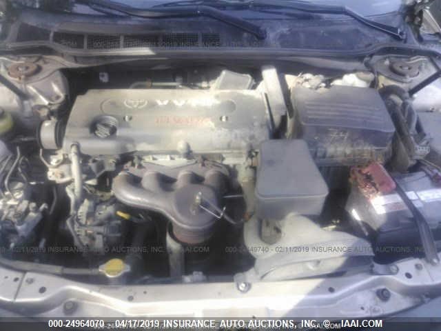 4T1BE46K18U261535 - 2008 TOYOTA CAMRY CE/LE/XLE/SE GOLD photo 10