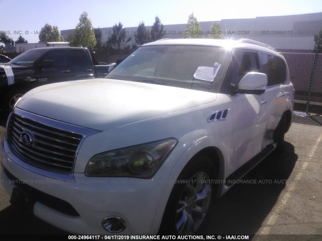 JN8AZ2NC0B9300942 - 2011 INFINITI QX56 WHITE photo 2