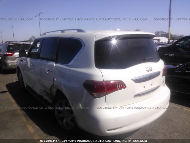 JN8AZ2NC0B9300942 - 2011 INFINITI QX56 WHITE photo 3