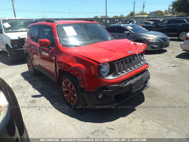 ZACCJABT5FPC37299 - 2015 JEEP RENEGADE RED photo 1