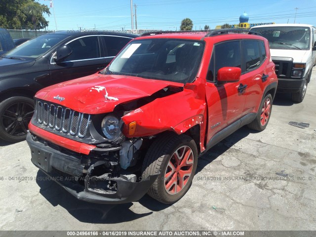 ZACCJABT5FPC37299 - 2015 JEEP RENEGADE RED photo 2