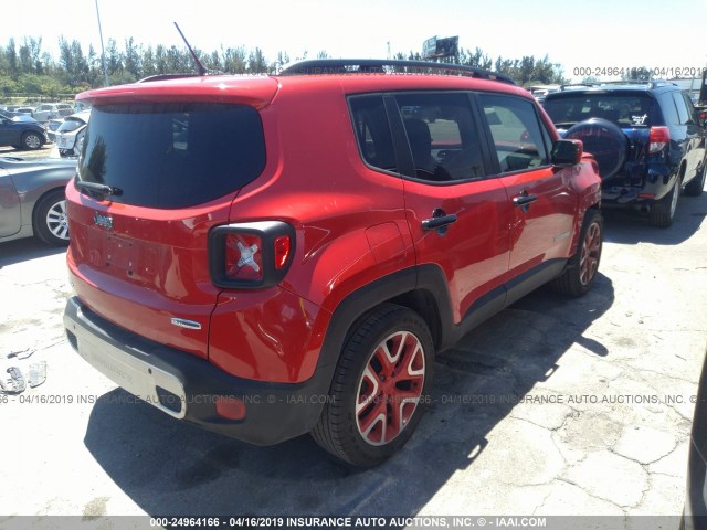 ZACCJABT5FPC37299 - 2015 JEEP RENEGADE RED photo 4