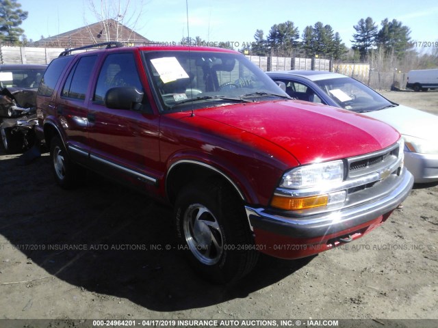 1GNDT13W1Y2113087 - 2000 CHEVROLET BLAZER RED photo 1