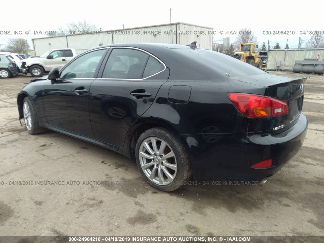 JTHCK262275010276 - 2007 LEXUS IS 250 BLACK photo 3